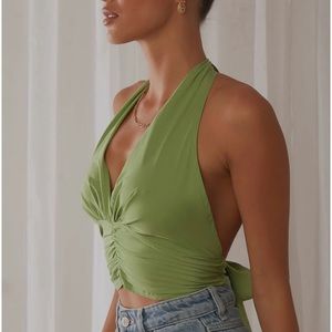 Peppermayo Betty Halter Top - Lime